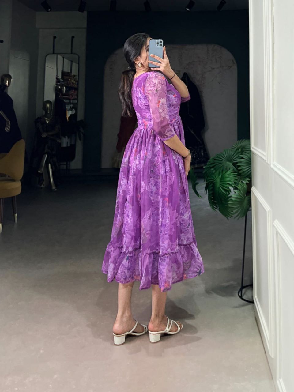 ELEGENT FLORAL PRINTET MAXI DRESS - Haxberry