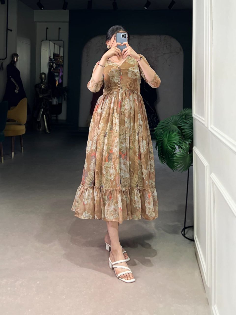 ELEGENT FLORAL PRINTET MAXI DRESS - Haxberry