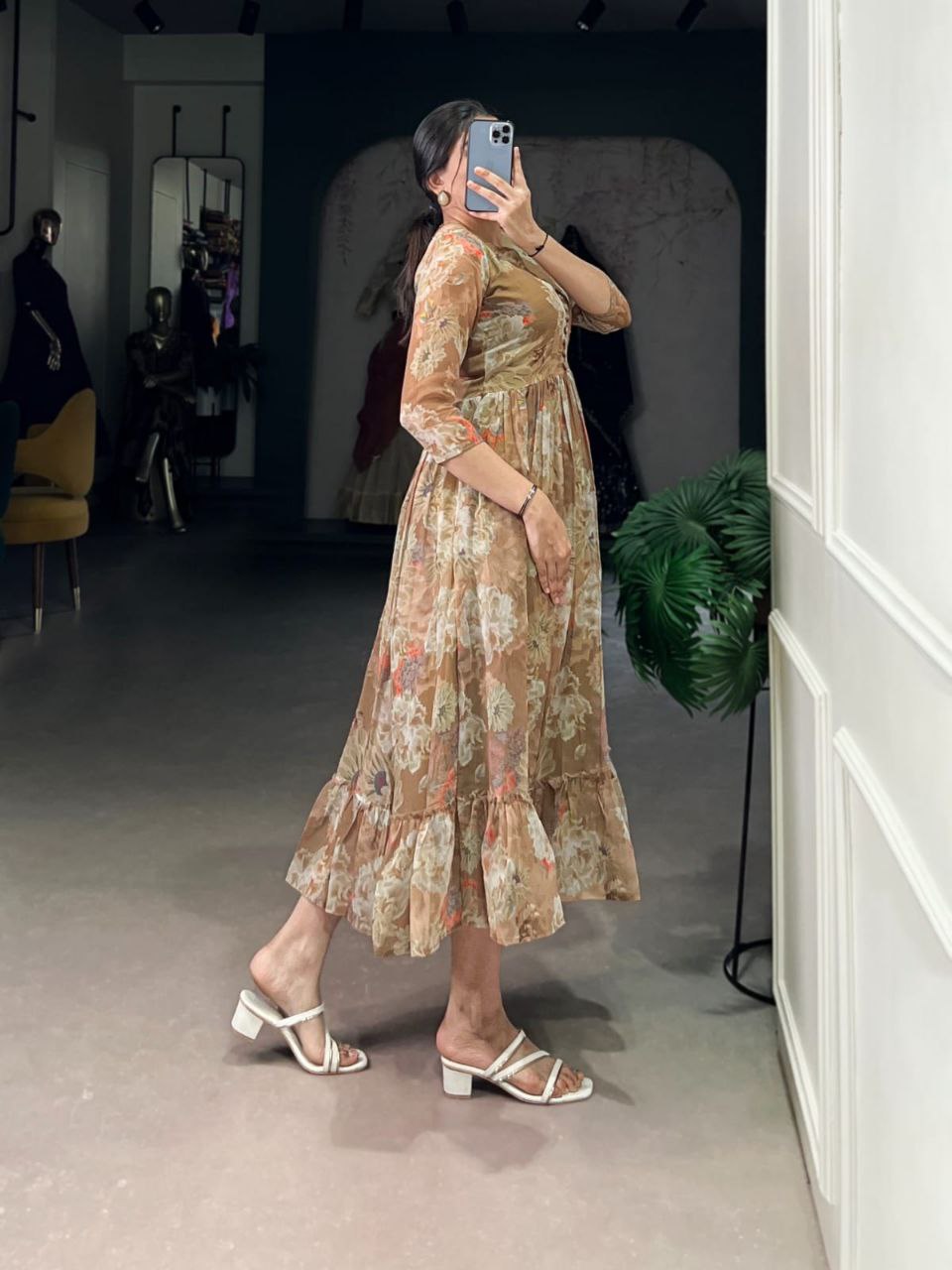 ELEGENT FLORAL PRINTET MAXI DRESS - Haxberry