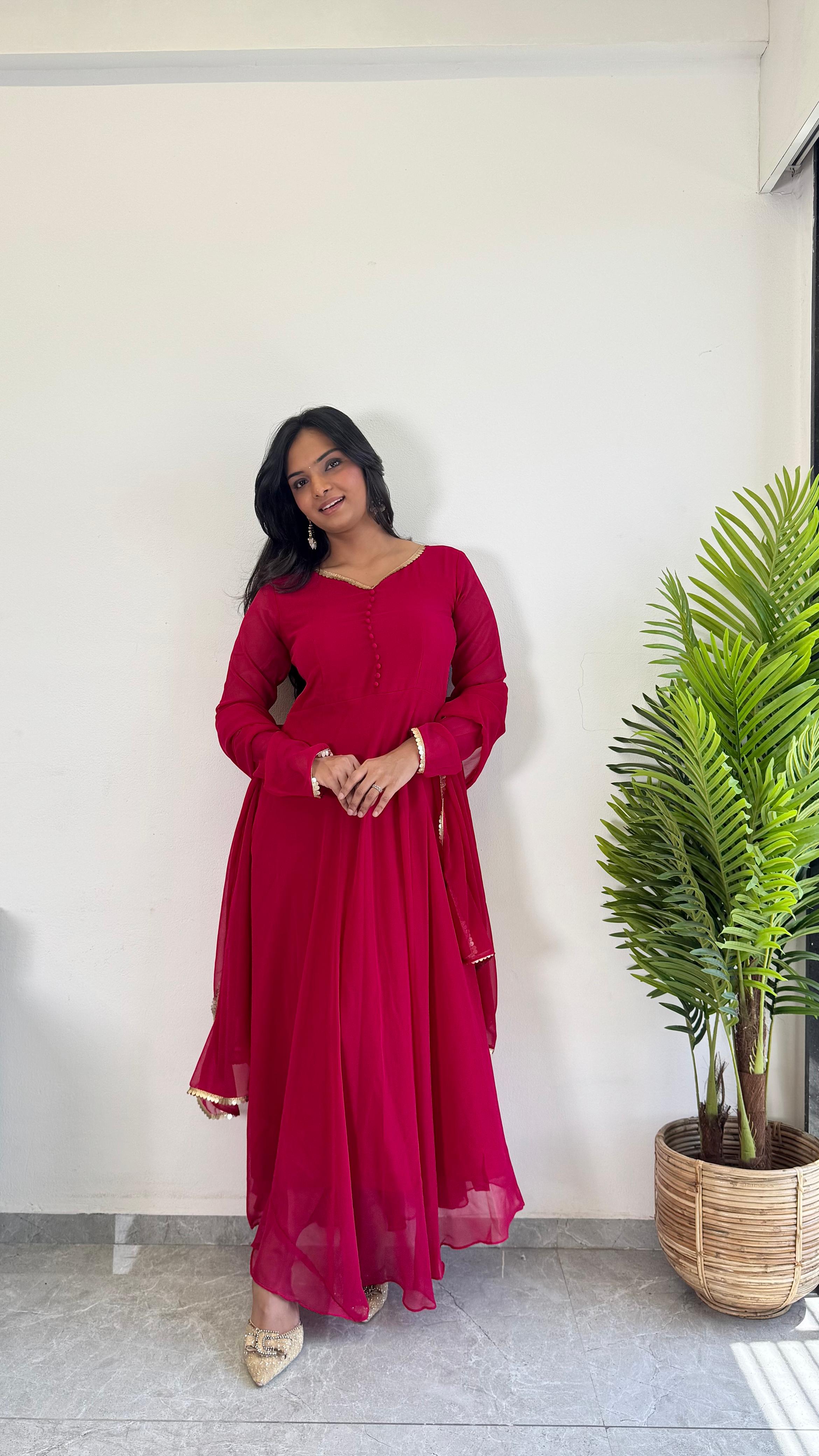 Organza Kurti With Dupatta - Haxberry