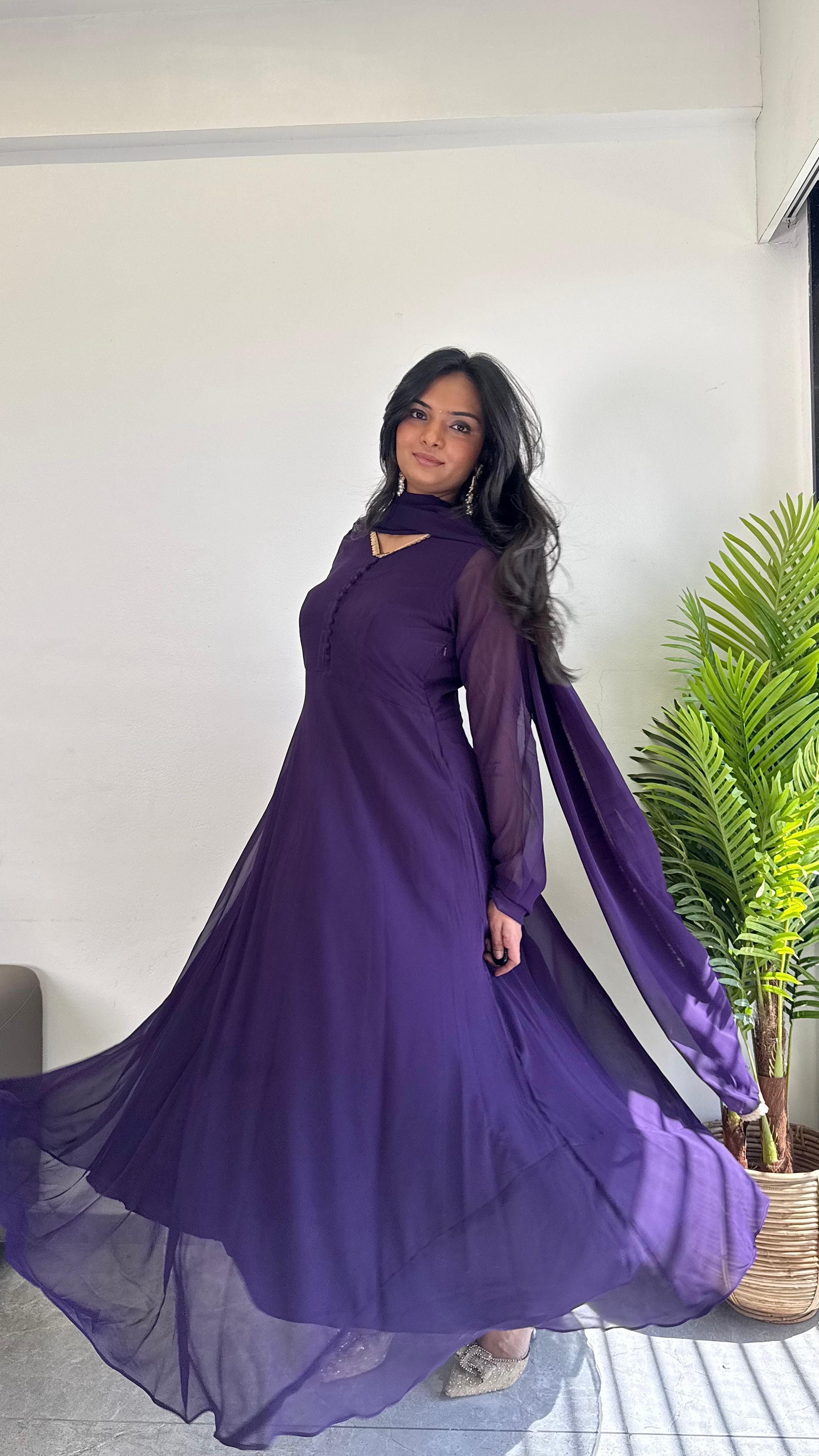 Organza Kurti With Dupatta - Haxberry