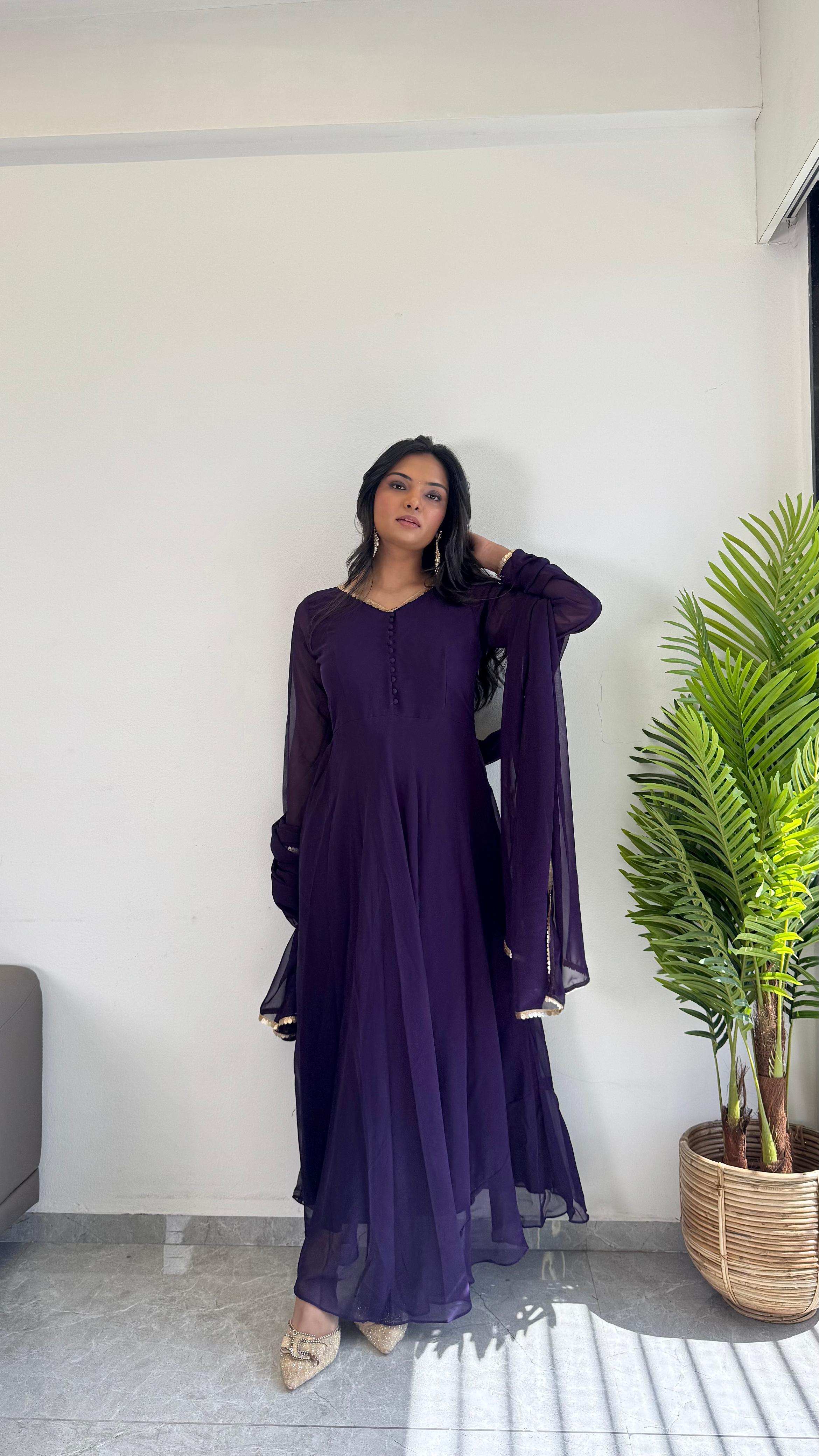 Organza Kurti With Dupatta - Haxberry