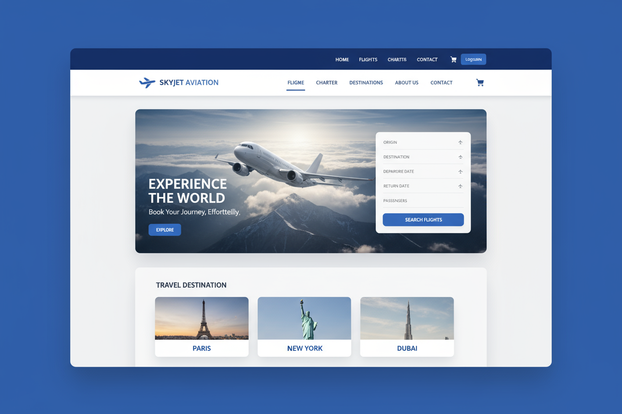 Shopify website design offers plane